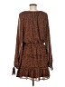 Fable 100% Polyester Animal Print Brown Casual Dress Size M - photo 2