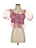 J by Joie 100% Polyester Pink Short Sleeve Blouse Size S - photo 1