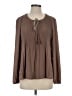 DR2 100% Polyester Brown Long Sleeve Blouse Size S - photo 1