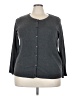 Avenue 100% Polyester Gray Cardigan Size 22 - 24 - photo 1
