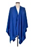Coco + Carmen 100% Acrylic Blue Poncho One size - photo 1