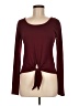 Justify Burgundy Long Sleeve Top Size M - photo 1
