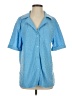 7 For All Mankind 100% Polyester Blue Short Sleeve Blouse Size XS - photo 1