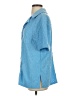 7 For All Mankind 100% Polyester Blue Short Sleeve Blouse Size XS - photo 5