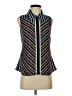 CAbi 100% Polyester Floral Stripes Blue Sleeveless Blouse Size XXS - photo 1