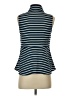 CAbi 100% Polyester Floral Stripes Blue Sleeveless Blouse Size XXS - photo 2