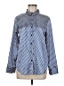 Rouge 100% Polyester Polka Dots Blue Long Sleeve Blouse Size M - photo 1