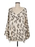 Mud Pie Animal Print Ivory Pullover Sweater Size M - photo 1