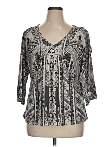 One World 3/4 Sleeve Blouse (view 1)