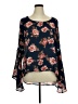 rue21 100% Polyester Blue Long Sleeve Blouse Size XL - photo 1