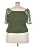Torrid 100% Polyester Green Short Sleeve Top Size 4X Plus (4) - photo 2