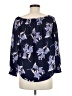 Express Outlet 100% Polyester Blue 3/4 Sleeve Blouse Size M - photo 2