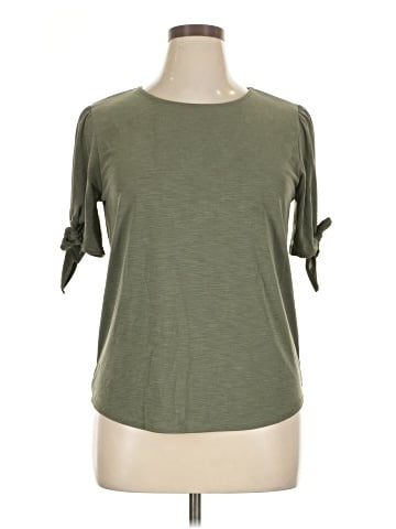 Green Envelope Short Sleeve Top (view 1)