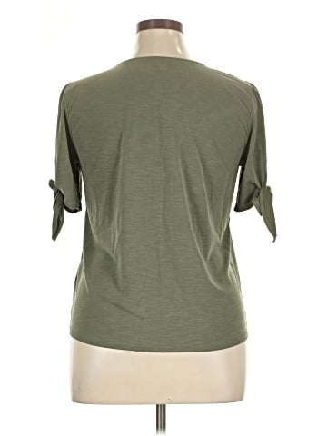 Green Envelope Short Sleeve Top (view 2)