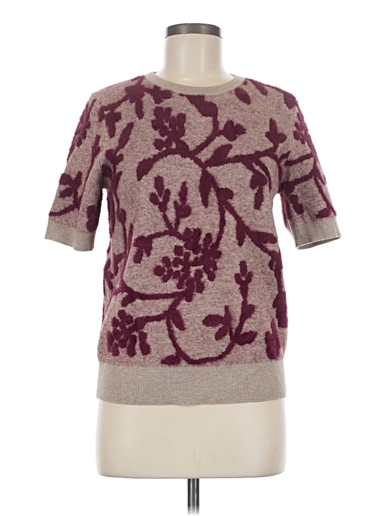 Pre-owned T Tahari Sweater Vest In Burgundy