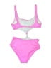 Solid & Striped Color Block Pink One Piece Swimsuit Size S - photo 2