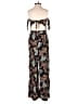 Mi ami 100% Rayon Floral Black Jumpsuit Size XXS - photo 2