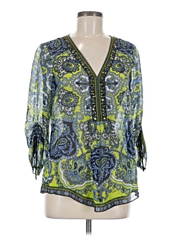 Hale Bob 3/4 Sleeve Silk Top (view 1)