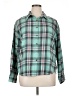 Unbranded Plaid Teal Long Sleeve Blouse Size 1X - photo 1