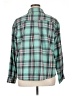 Unbranded Plaid Teal Long Sleeve Blouse Size 1X - photo 2