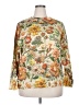 Shein Curve 100% Polyester Floral Gold Pullover Sweater Size 18 Plus (3) - photo 1