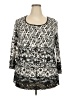 Cj Banks Silver 3/4 Sleeve Blouse Size 2X - photo 1