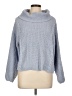 Harlow & Rose 100% Polyester Solid Blue Turtleneck Sweater Size L - photo 1