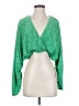 Good American 100% Polyester Green Long Sleeve Blouse Size 00 - XS - photo 1