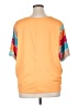 Unbranded Color Block Orange Short Sleeve Top Size 0X - photo 2