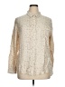Rails 100% Rayon Animal Print Ivory Long Sleeve Blouse Size XL - photo 1