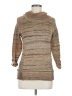 Leo & Nicole Tweed Brown Turtleneck Sweater Size M - photo 1