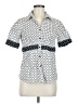 Vintage DCC Polka Dots Ivory Short Sleeve Blouse Size M - photo 1