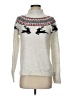 Ann Taylor LOFT Print White Pullover Sweater Size S - photo 1