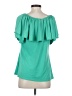 Slinky Brand Teal Short Sleeve Blouse Size S - photo 2
