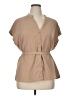 Assorted Brands 100% Polyester Tan Short Sleeve Blouse Size XL - photo 1