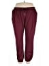 Derek Heart Solid Burgundy Track Pants Size 3X - photo 1