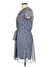 MSK 100% Polyester Paisley Blue Casual Dress Size 10 (petite) - photo 5