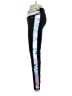 Pink Lotus Graphic Black Active Pants Size S - photo 5