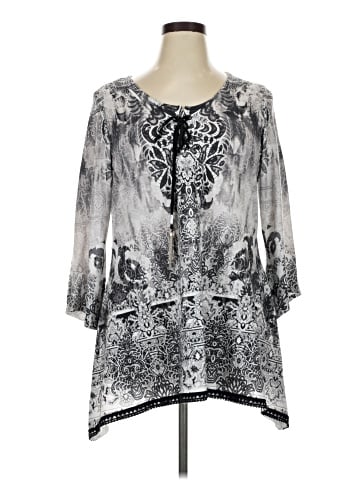 One World 3/4 Sleeve Blouse (view 1)