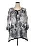 One World Silver 3/4 Sleeve Blouse Size XL - photo 1