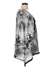 One World Silver 3/4 Sleeve Blouse Size XL - photo 4