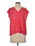 RACHEL Rachel Roy 100% Polyester Red Short Sleeve Blouse Size S - photo 1