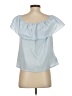 Unbranded 100% Cotton Blue Short Sleeve Blouse Size 4 - photo 2