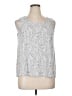 Rose + Olive Silver Sleeveless Blouse Size XL - photo 1