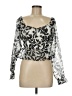 Love Tree Silver Long Sleeve Blouse Size M - photo 1