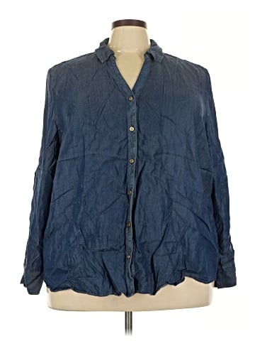 Jaclyn Smith 3/4 Sleeve Button-Down Shirt (view 1)