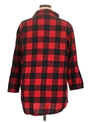Collections etc. 3/4 Sleeve Button-Down Shirt (view 2)