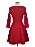 BCX Solid Red Casual Dress Size L - photo 2