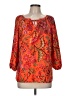 Sara Michelle 100% Polyester Orange 3/4 Sleeve Blouse Size M - photo 1