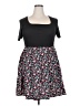 Unbranded Floral Black Casual Dress Size XXL - photo 1